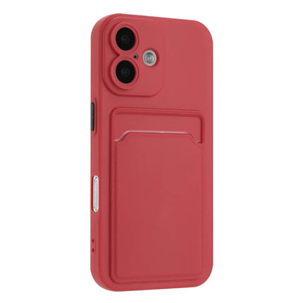 For iPhone 16 Plus Case Flexible TPU Phone Cover with Back Card Slot