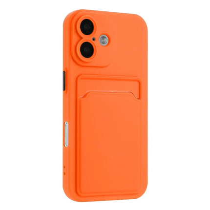 For iPhone 16 Plus Case Flexible TPU Phone Cover with Back Card Slot