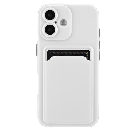 For iPhone 16 Plus Case Flexible TPU Phone Cover with Back Card Slot