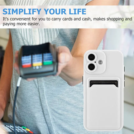 For iPhone 16 Plus Case Flexible TPU Phone Cover with Back Card Slot