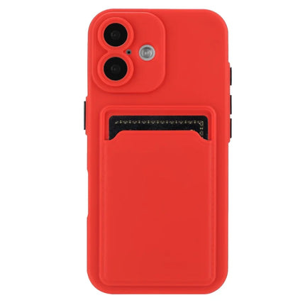 For iPhone 16 Plus Case Flexible TPU Phone Cover with Back Card Slot