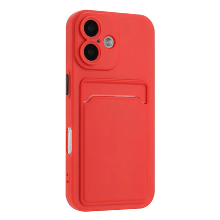 For iPhone 16 Plus Case Flexible TPU Phone Cover with Back Card Slot