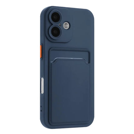 For iPhone 16 Plus Case Flexible TPU Phone Cover with Back Card Slot