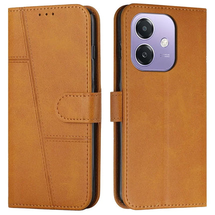 For Oppo A3x 4G / 5G (India) / A3 4G / 5G / A40 4G / A60 5G Case Stand Flip Protective Leather Phone Cover - Yellow