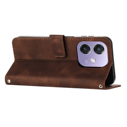For Oppo A3x 4G / 5G (India) / A3 4G / 5G / A40 4G / A60 5G Case Handbag Imprinted Triangle Leather Phone Cover