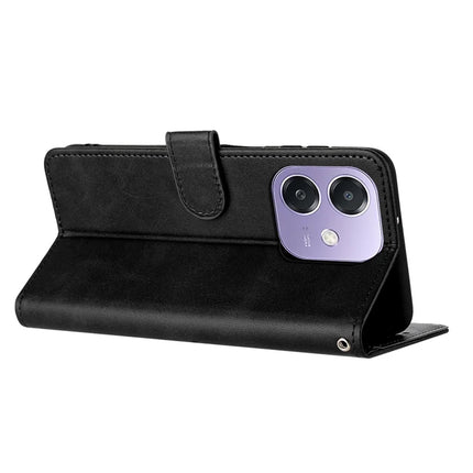 Stand Phone Case For Oppo A3x 4G / 5G (India) / A3 4G / 5G / A40 4G / A60 5G PU Leather Wallet Cover Calf Texture