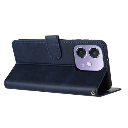 Stand Phone Case For Oppo A3x 4G / 5G (India) / A3 4G / 5G / A40 4G / A60 5G PU Leather Wallet Cover Calf Texture