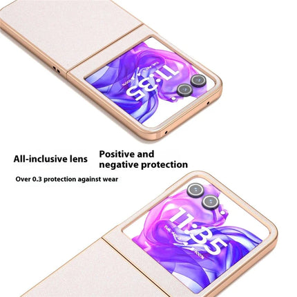 For Motorola Razr 50 5G Case Electroplating Phone Cover Glitter Surface Design PU+TPU Protective Case