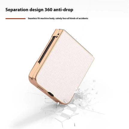 For Motorola Razr 50 5G Case Electroplating Phone Cover Glitter Surface Design PU+TPU Protective Case