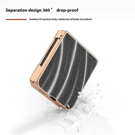 For Motorola Razr 50 5G Case Electroplating Phone Cover Milky Way Pattern PU+TPU Protective Case