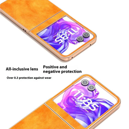 For Motorola Razr 50 5G Case Electroplating Phone Cover PU Leather+TPU Litchi Texture Case