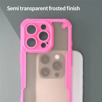 Armor Series For iPhone 16 Pro Max Case PC+TPU Semi-Transparent Frosted Finish Protective Phone Cover