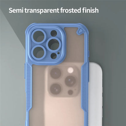 Armor Series For iPhone 16 Pro Max Case PC+TPU Semi-Transparent Frosted Finish Protective Phone Cover