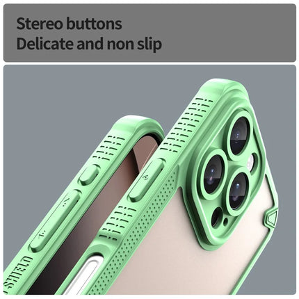 Armor Series For iPhone 16 Pro Max Case PC+TPU Semi-Transparent Frosted Finish Protective Phone Cover