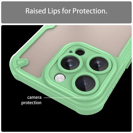 Armor Series For iPhone 16 Pro Max Case PC+TPU Semi-Transparent Frosted Finish Protective Phone Cover