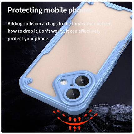 Armor Series For iPhone 16 Case PC+TPU Semi-Transparent Frosted Finish Protective Phone Cover