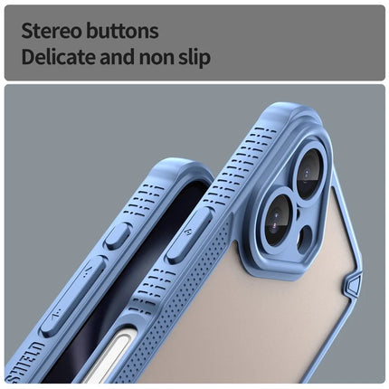 Armor Series For iPhone 16 Case PC+TPU Semi-Transparent Frosted Finish Protective Phone Cover