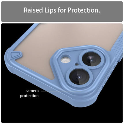 Armor Series For iPhone 16 Case PC+TPU Semi-Transparent Frosted Finish Protective Phone Cover
