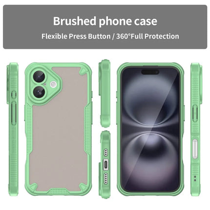 Armor Series For iPhone 16 Case PC+TPU Semi-Transparent Frosted Finish Protective Phone Cover