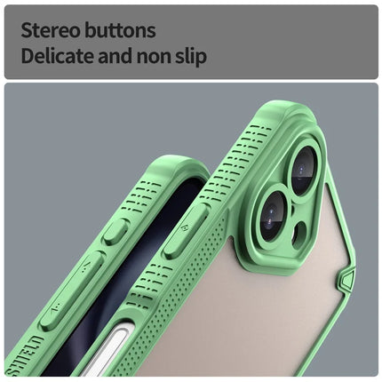 Armor Series For iPhone 16 Case PC+TPU Semi-Transparent Frosted Finish Protective Phone Cover