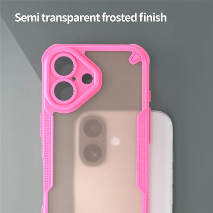 Armor Series For iPhone 16 Plus Case PC+TPU Semi-Transparent Frosted Finish Protective Phone Cover