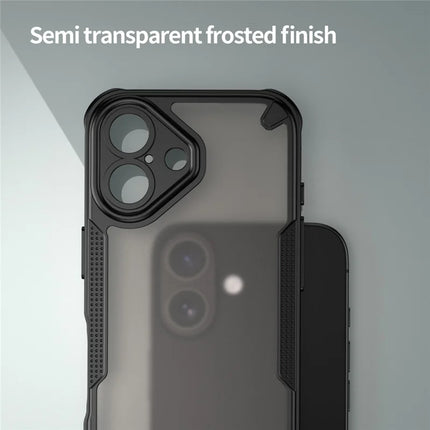 Armor Series For iPhone 16 Plus Case PC+TPU Semi-Transparent Frosted Finish Protective Phone Cover
