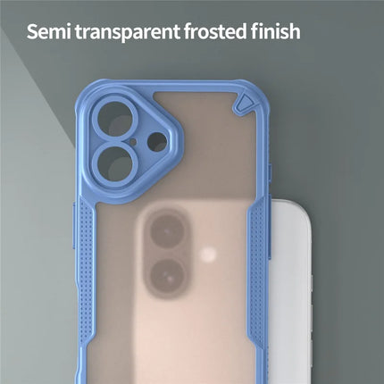 Armor Series For iPhone 16 Plus Case PC+TPU Semi-Transparent Frosted Finish Protective Phone Cover