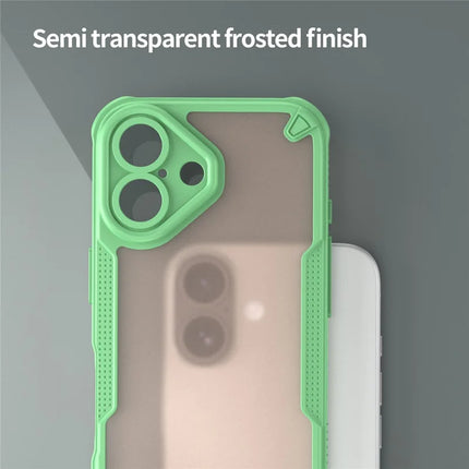 Armor Series For iPhone 16 Plus Case PC+TPU Semi-Transparent Frosted Finish Protective Phone Cover