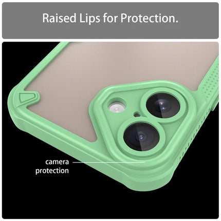 Armor Series For iPhone 16 Plus Case PC+TPU Semi-Transparent Frosted Finish Protective Phone Cover