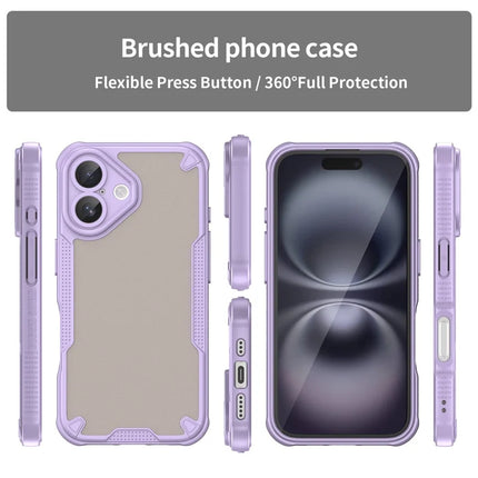 Armor Series For iPhone 16 Plus Case PC+TPU Semi-Transparent Frosted Finish Protective Phone Cover