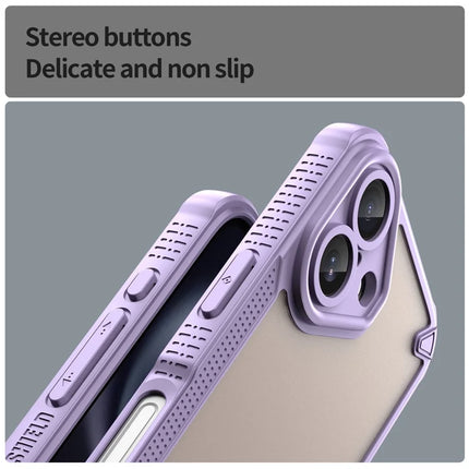 Armor Series For iPhone 16 Plus Case PC+TPU Semi-Transparent Frosted Finish Protective Phone Cover
