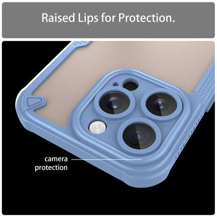 Armor Series For iPhone 16 Pro Case PC+TPU Semi-Transparent Frosted Finish Protective Phone Cover
