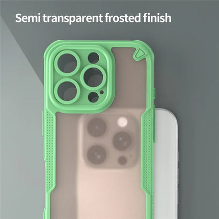 Armor Series For iPhone 16 Pro Case PC+TPU Semi-Transparent Frosted Finish Protective Phone Cover