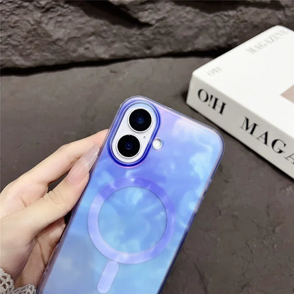 For iPhone 16 Plus Case Compatible with MagSafe Ink Painting IMD PC+TPU Phone Cover
