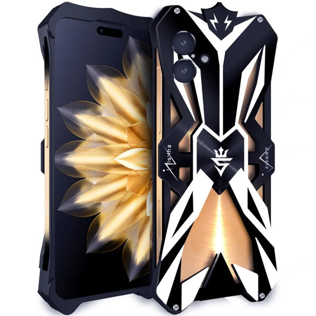 For iPhone 16 Plus Case Shockproof Aluminum Alloy Phone Cover