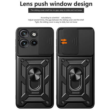 For Motorola Edge 50 Neo 5G / Moto S50 5G / Thinkphone 25 5G Case with Slide Camera Lid PC+TPU Kickstand Phone Cover