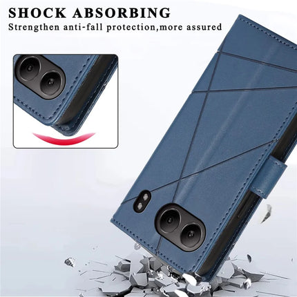 DF-06 For OnePlus Nord 4 Phone Case Line Imprint Leather Wallet Cover