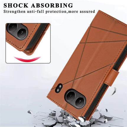 DF-06 For OnePlus Nord 4 Phone Case Line Imprint Leather Wallet Cover