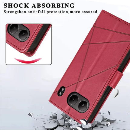 DF-06 For OnePlus Nord 4 Phone Case Line Imprint Leather Wallet Cover