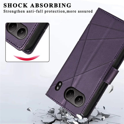 DF-06 For OnePlus Nord 4 Phone Case Line Imprint Leather Wallet Cover
