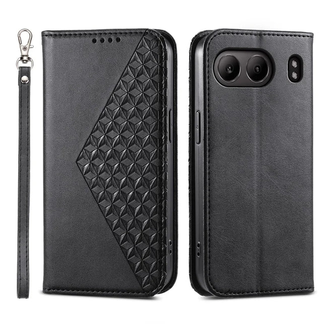 For OnePlus Nord 4 Case Calf Texture PU Leather Phone Cover with Wallet - Black