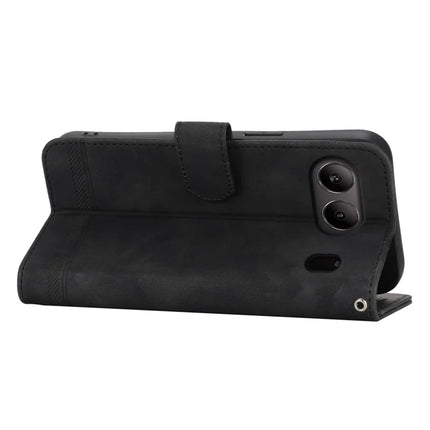 DIERFENG DF-03 For OnePlus Nord 4 Leather Case Lines Imprint Wallet Phone Cover