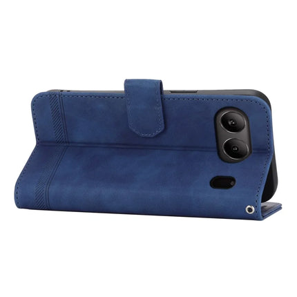 DIERFENG DF-03 For OnePlus Nord 4 Leather Case Lines Imprint Wallet Phone Cover
