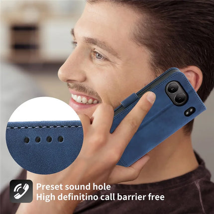 DIERFENG DF-03 For OnePlus Nord 4 Leather Case Lines Imprint Wallet Phone Cover