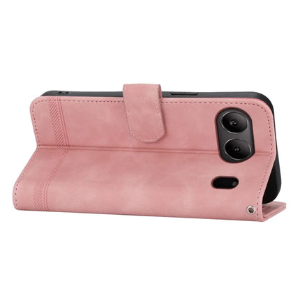 DIERFENG DF-03 For OnePlus Nord 4 Leather Case Lines Imprint Wallet Phone Cover