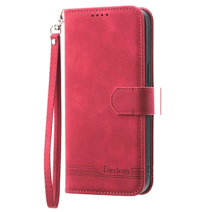 DIERFENG DF-03 For OnePlus Nord 4 Leather Case Lines Imprint Wallet Phone Cover