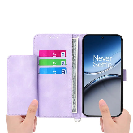 For OnePlus Nord 4 Case Flower Pattern PU Leather Wallet Phone Cover with Strap
