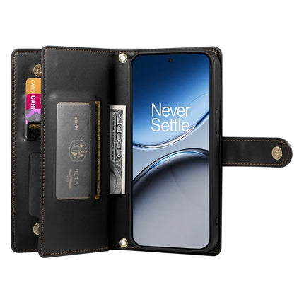 DF-011 For OnePlus Nord 4 Case Zipper Pocket Wallet Leather Phone Cover with Straps