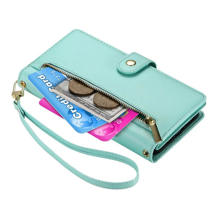 DF-011 For OnePlus Nord 4 Case Zipper Pocket Wallet Leather Phone Cover with Straps