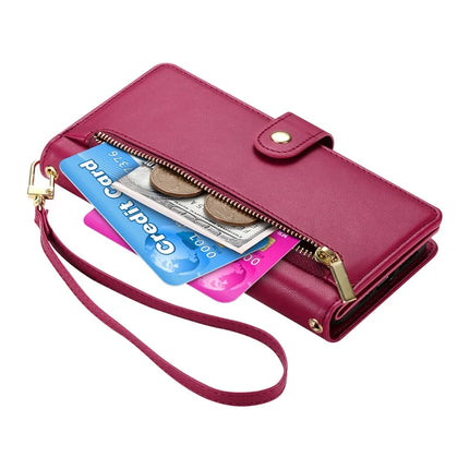 DF-011 For OnePlus Nord 4 Case Zipper Pocket Wallet Leather Phone Cover with Straps